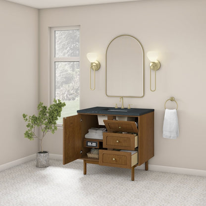James Martin - Laurent 36" Single Vanity, Honey Oak w/ 3 CM Charcoal Soapstone Silestone Top - 545-V36-HNO-3CSP view 9