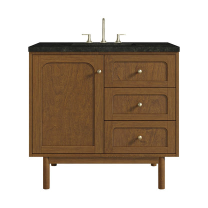 James Martin - Laurent 36" Single Vanity, Honey Oak w/ 3 CM Phantome Eclos Top - 545-V36-HNO-3PHT view 1