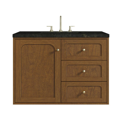 James Martin - Laurent 36" Single Vanity, Honey Oak w/ 3 CM Phantome Eclos Top - 545-V36-HNO-3PHT view 2
