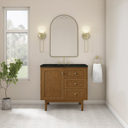James Martin - Laurent 36" Single Vanity, Honey Oak w/ 3 CM Phantome Eclos Top - 545-V36-HNO-3PHT view 5