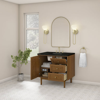 James Martin - Laurent 36" Single Vanity, Honey Oak w/ 3 CM Phantome Eclos Top - 545-V36-HNO-3PHT view 9