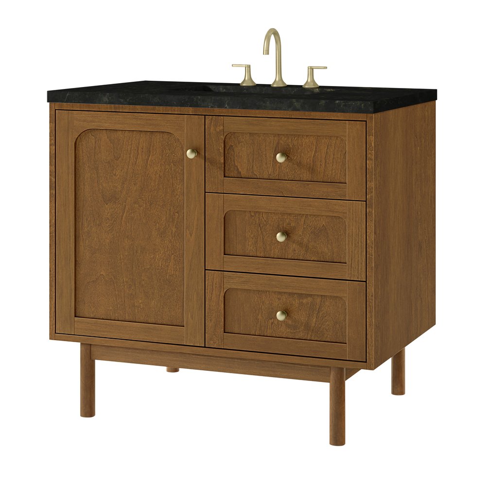 James Martin - Laurent 36" Single Vanity, Honey Oak w/ 3 CM Phantome Eclos Top - 545-V36-HNO-3PHT view 16