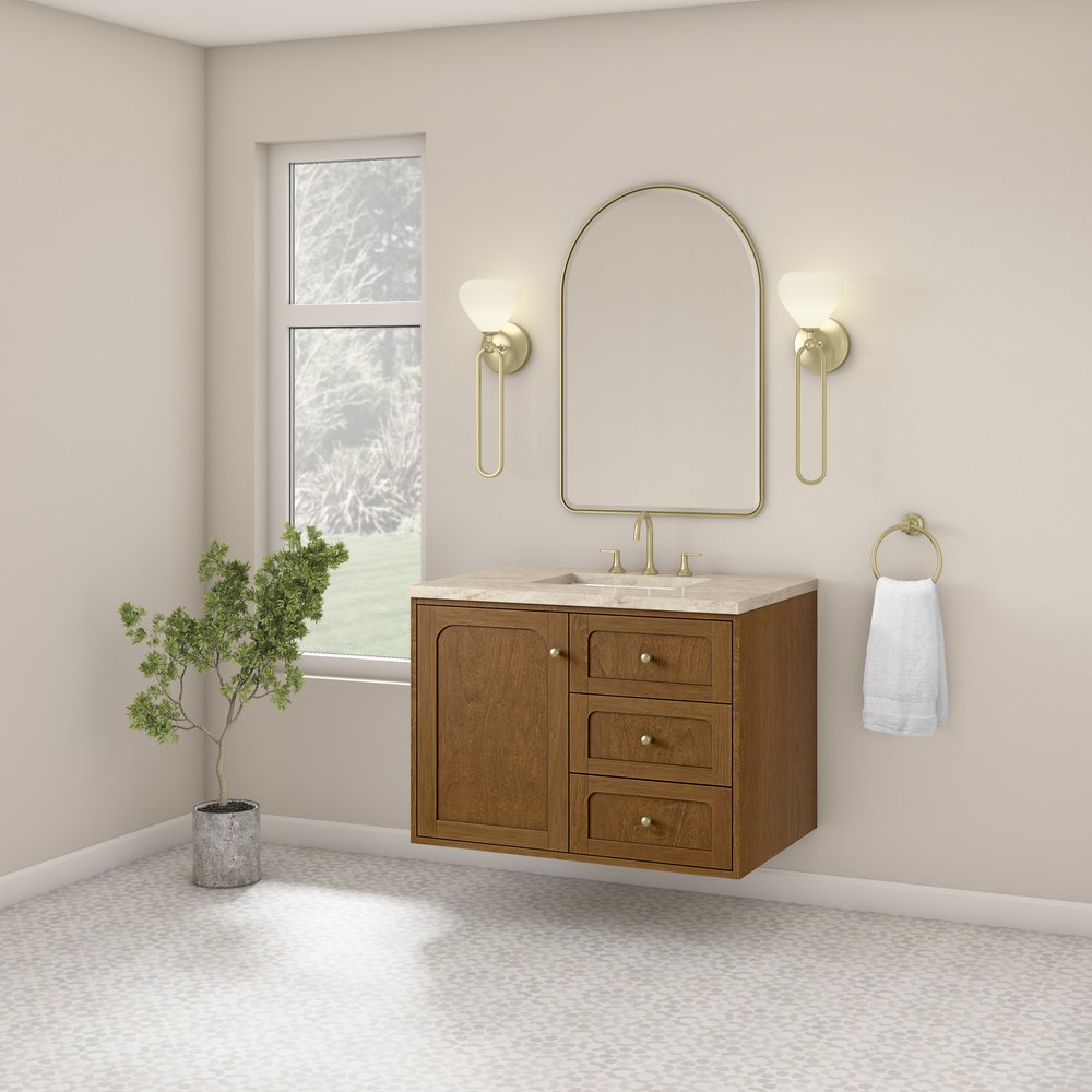 James Martin - Laurent 36" Single Vanity, Honey Oak w/ 3 CM Tajnar Eclos Top - 545-V36-HNO-3TJR view 8