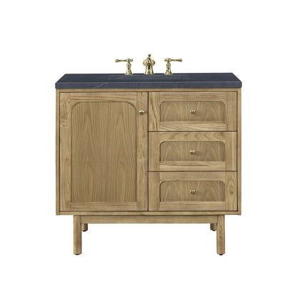 James Martin - Laurent 36" Single Vanity, Light Natural Oak w/ 3 CM Charcoal Soapstone Top - 545-V36-LNO-3CSP view 1