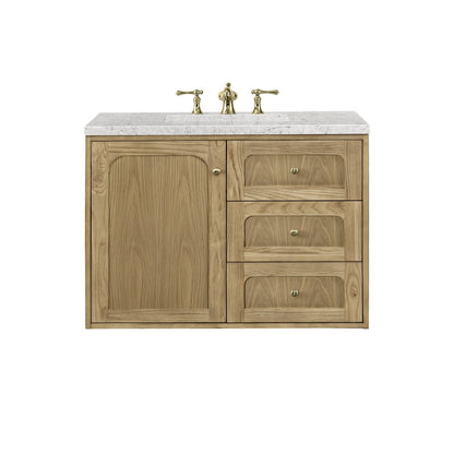 James Martin - Laurent 36" Single Vanity, Light Natural Oak w/ 3 CM Eternal Jasmine Pearl Top - 545-V36-LNO-3EJP view 2