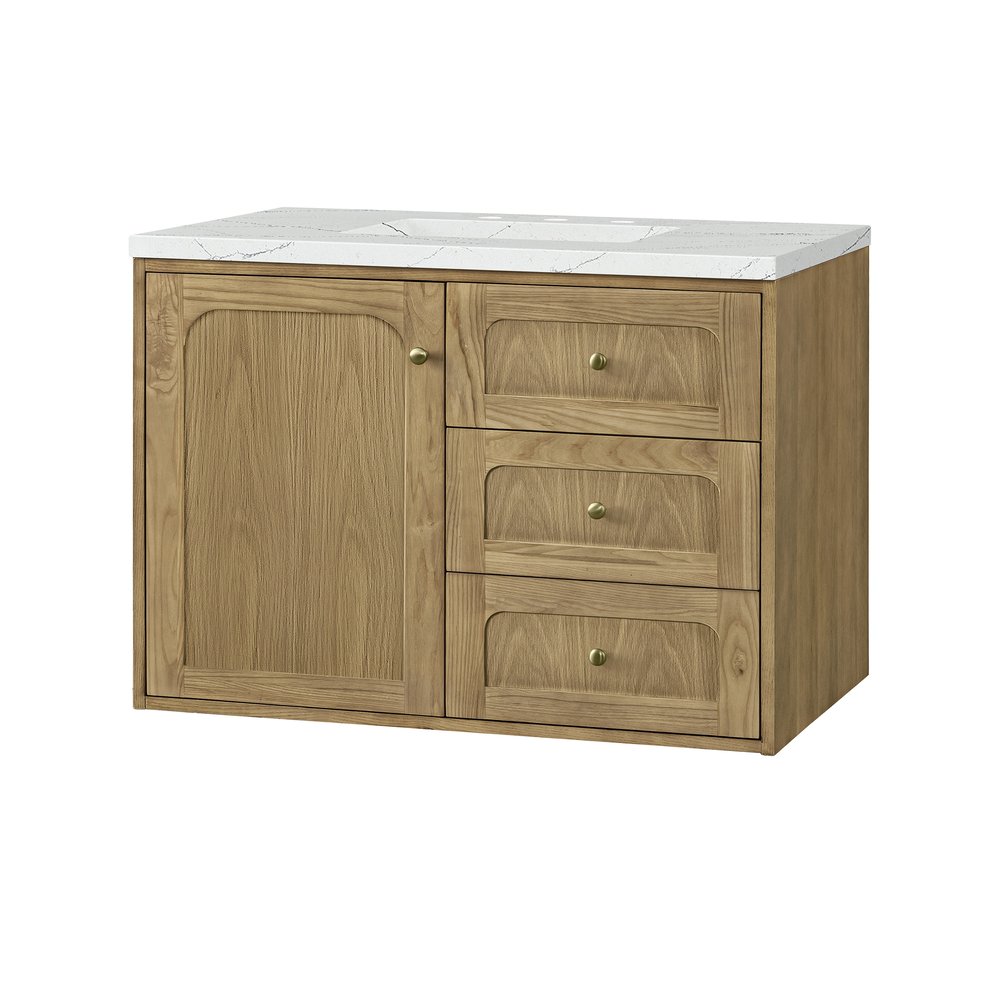 James Martin - Laurent 36" Single Vanity, Light Natural Oak w/ 3 CM Ethereal Noctis Top - 545-V36-LNO-3ENC view 17