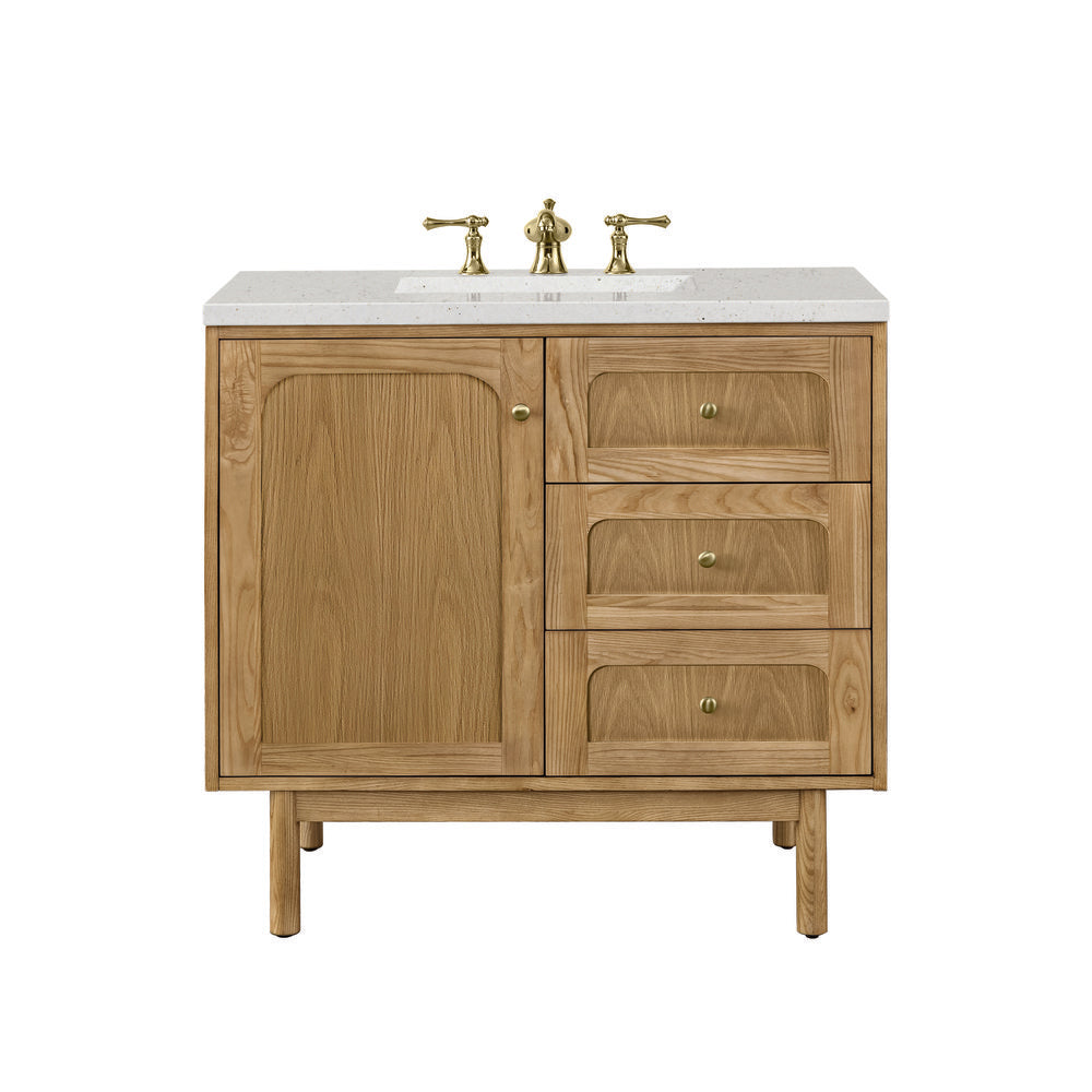 James Martin - Laurent 36" Single Vanity, Light Natural Oak w/ 3 CM Lime Delight Top - 545-V36-LNO-3LDL view 1