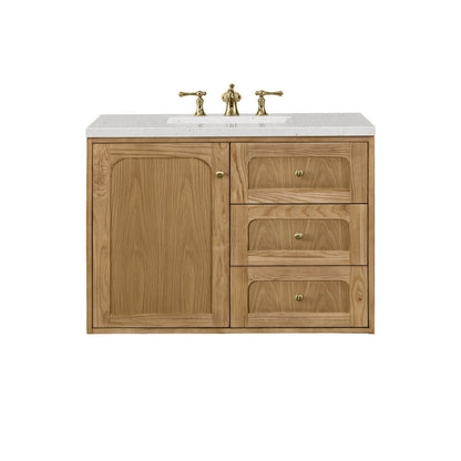 James Martin - Laurent 36" Single Vanity, Light Natural Oak w/ 3 CM Lime Delight Top - 545-V36-LNO-3LDL view 2