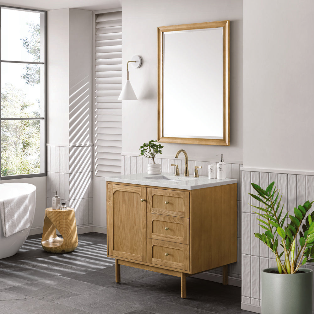 James Martin - Laurent 36" Single Vanity, Light Natural Oak w/ 3 CM Lime Delight Top - 545-V36-LNO-3LDL view 7
