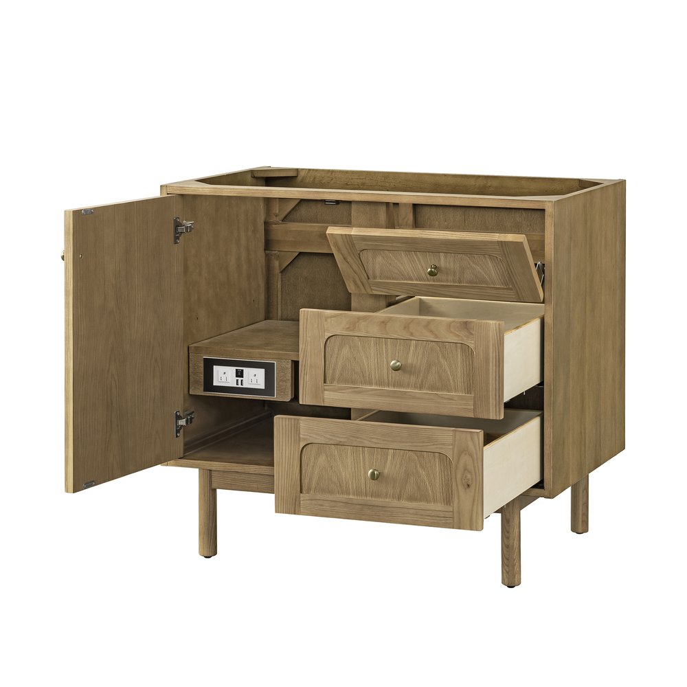 James Martin - Laurent 36" Single Vanity, Light Natural Oak w/ 3 CM Lime Delight Top - 545-V36-LNO-3LDL view 14