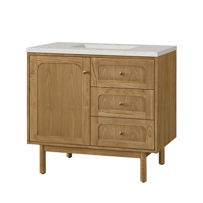 James Martin - Laurent 36" Single Vanity, Light Natural Oak w/ 3 CM Lime Delight Top - 545-V36-LNO-3LDL view 18