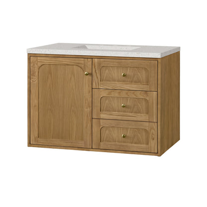 James Martin - Laurent 36" Single Vanity, Light Natural Oak w/ 3 CM Lime Delight Top - 545-V36-LNO-3LDL view 19