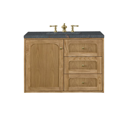 James Martin - Laurent 36" Single Vanity, Light Natural Oak w/ 3 CM Parisien Bleu Top - 545-V36-LNO-3PBL view 2