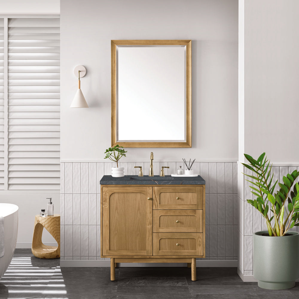 James Martin - Laurent 36" Single Vanity, Light Natural Oak w/ 3 CM Parisien Bleu Top - 545-V36-LNO-3PBL view 5