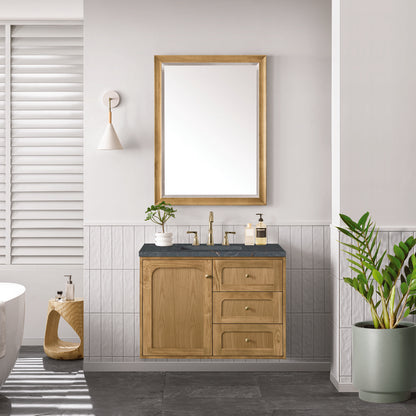 James Martin - Laurent 36" Single Vanity, Light Natural Oak w/ 3 CM Parisien Bleu Top - 545-V36-LNO-3PBL view 6