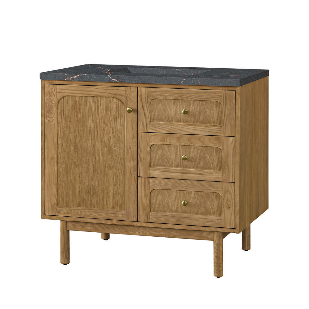 James Martin - Laurent 36" Single Vanity, Light Natural Oak w/ 3 CM Parisien Bleu Top - 545-V36-LNO-3PBL view 18