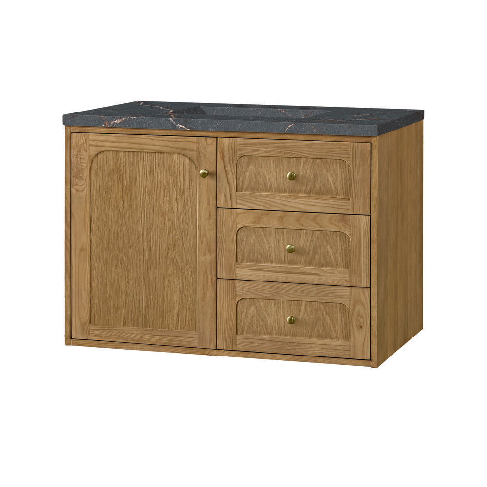 James Martin - Laurent 36" Single Vanity, Light Natural Oak w/ 3 CM Parisien Bleu Top - 545-V36-LNO-3PBL view 19