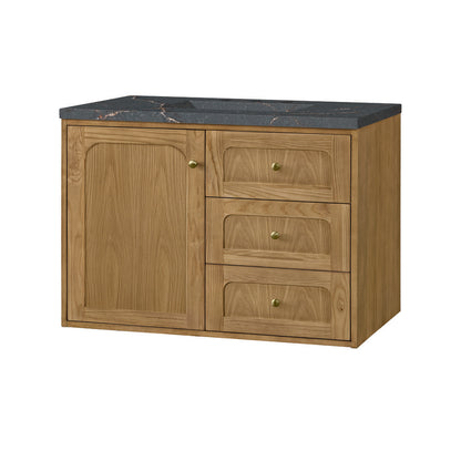 James Martin - Laurent 36" Single Vanity, Light Natural Oak w/ 3 CM Parisien Bleu Top - 545-V36-LNO-3PBL view 19