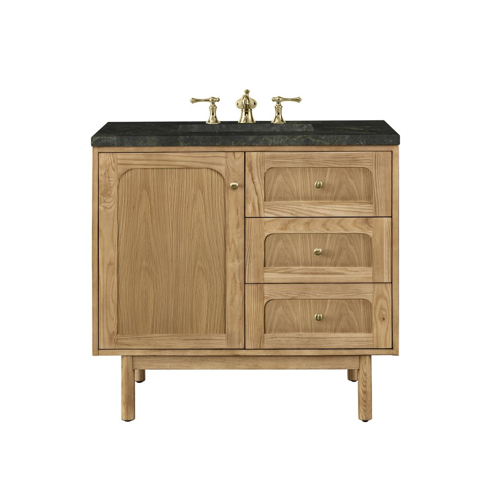 James Martin - Laurent 36" Single Vanity, Light Natural Oak, w/ 3 CM Phantome Eclos Top - 545-V36-LNO-3PHT view 1