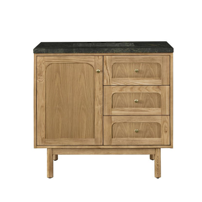 James Martin - Laurent 36" Single Vanity, Light Natural Oak, w/ 3 CM Phantome Eclos Top - 545-V36-LNO-3PHT view 2