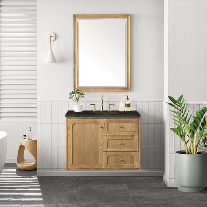 James Martin - Laurent 36" Single Vanity, Light Natural Oak, w/ 3 CM Phantome Eclos Top - 545-V36-LNO-3PHT view 8