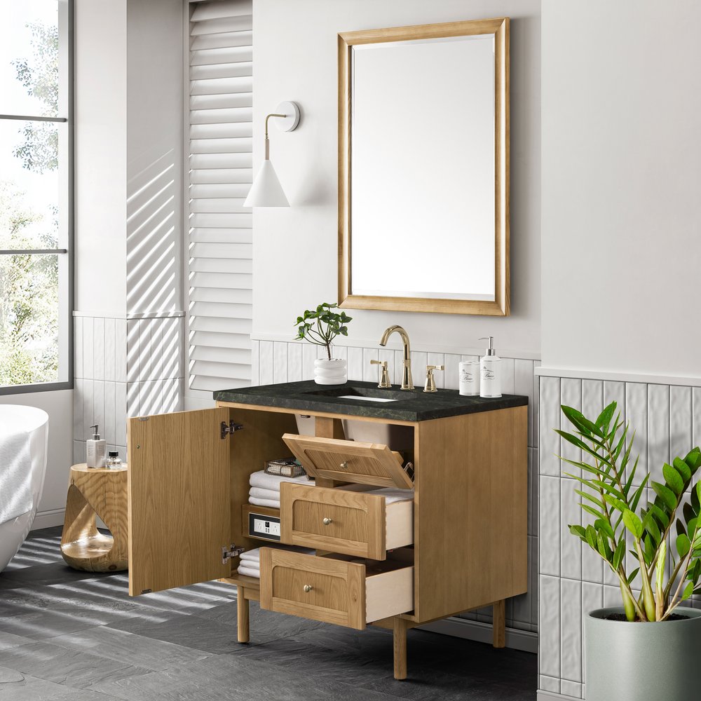 James Martin - Laurent 36" Single Vanity, Light Natural Oak, w/ 3 CM Phantome Eclos Top - 545-V36-LNO-3PHT view 11