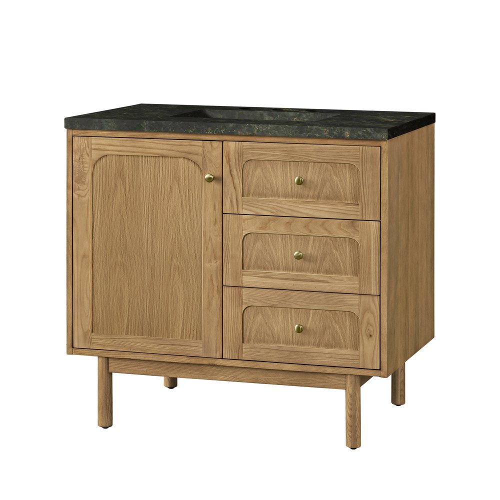 James Martin - Laurent 36" Single Vanity, Light Natural Oak, w/ 3 CM Phantome Eclos Top - 545-V36-LNO-3PHT view 20