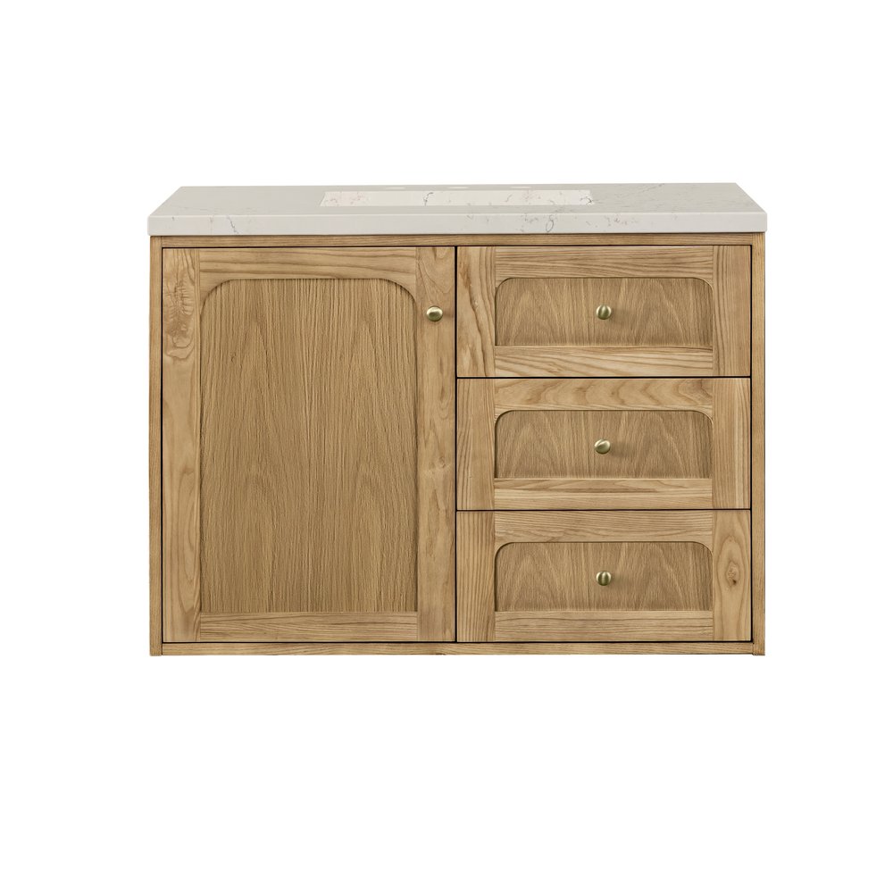 James Martin - Laurent 36" Single Vanity, Light Natural Oak, w/ 3 CM Siberian Silestone Top - 545-V36-LNO-3SFR view 4