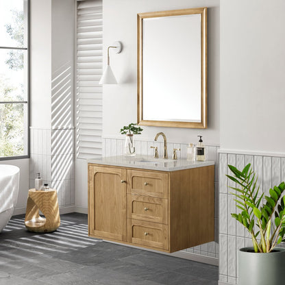 James Martin - Laurent 36" Single Vanity, Light Natural Oak, w/ 3 CM Siberian Silestone Top - 545-V36-LNO-3SFR view 10