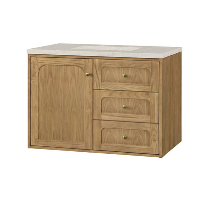 James Martin - Laurent 36" Single Vanity, Light Natural Oak, w/ 3 CM Siberian Silestone Top - 545-V36-LNO-3SFR view 23