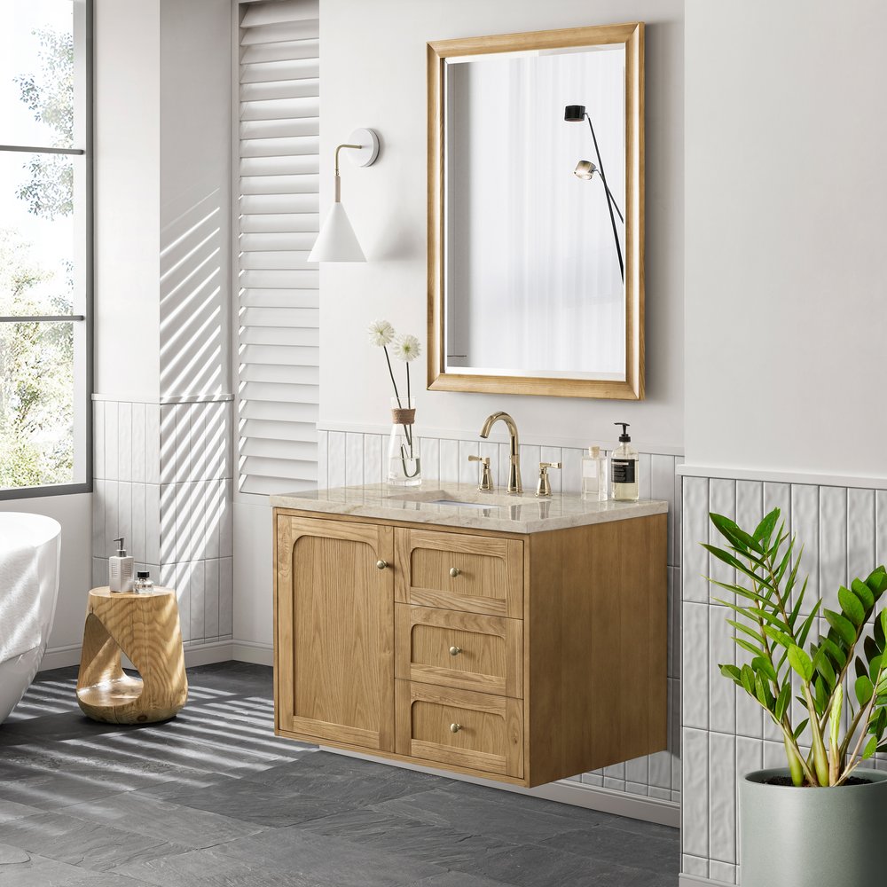 James Martin - Laurent 36" Single Vanity, Light Natural Oak, w/ 3 CM Tajnar Eclos Top - 545-V36-LNO-3TJR view 10
