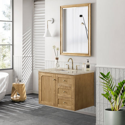 James Martin - Laurent 36" Single Vanity, Light Natural Oak, w/ 3 CM Tajnar Eclos Top - 545-V36-LNO-3TJR view 10