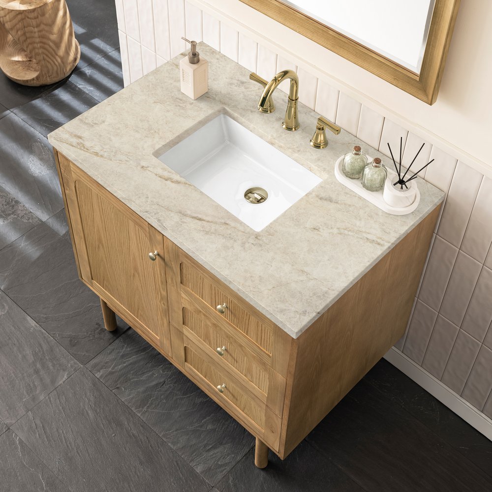 James Martin - Laurent 36" Single Vanity, Light Natural Oak, w/ 3 CM Tajnar Eclos Top - 545-V36-LNO-3TJR view 14