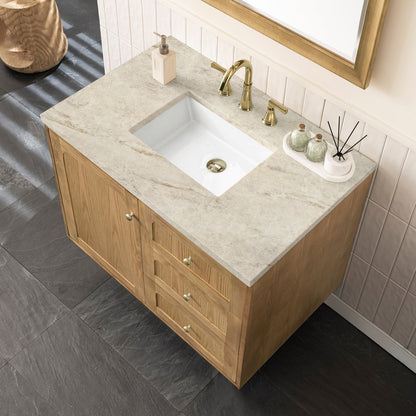 James Martin - Laurent 36" Single Vanity, Light Natural Oak, w/ 3 CM Tajnar Eclos Top - 545-V36-LNO-3TJR view 15