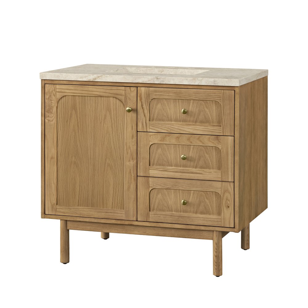 James Martin - Laurent 36" Single Vanity, Light Natural Oak, w/ 3 CM Tajnar Eclos Top - 545-V36-LNO-3TJR view 20