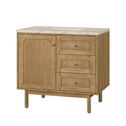James Martin - Laurent 36" Single Vanity, Light Natural Oak, w/ 3 CM Tajnar Eclos Top - 545-V36-LNO-3TJR view 20