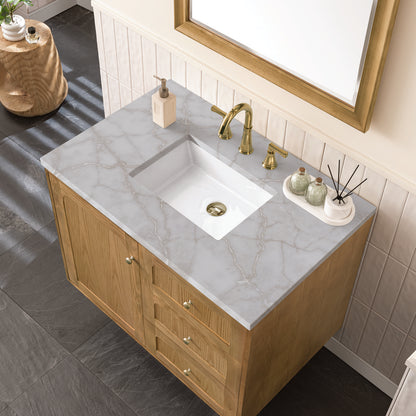 James Martin - Laurent 36" Single Vanity, Light Natural Oak w/ 3 CM Victorian Silver Top - 545-V36-LNO-3VSL view 13