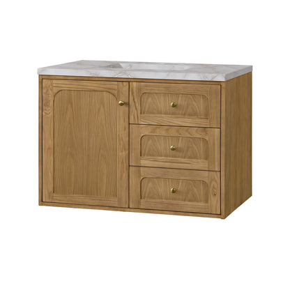 James Martin - Laurent 36" Single Vanity, Light Natural Oak w/ 3 CM Victorian Silver Top - 545-V36-LNO-3VSL view 19