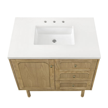 James Martin - Laurent 36" Single Vanity, Light Natural Oak w/ 3 CM White Zeus Top - 545-V36-LNO-3WZ view 10