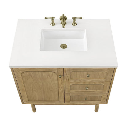 James Martin - Laurent 36" Single Vanity, Light Natural Oak w/ 3 CM White Zeus Top - 545-V36-LNO-3WZ view 11