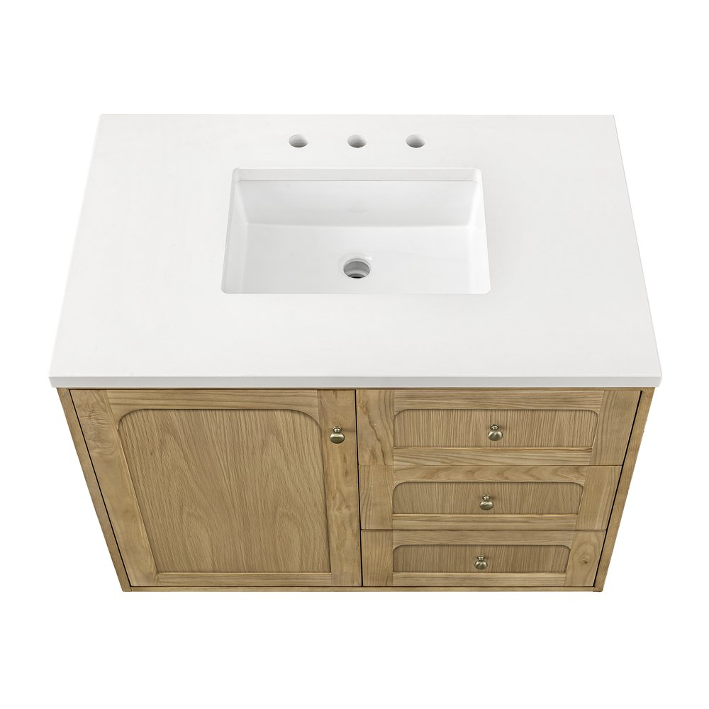 James Martin - Laurent 36" Single Vanity, Light Natural Oak w/ 3 CM White Zeus Top - 545-V36-LNO-3WZ view 13