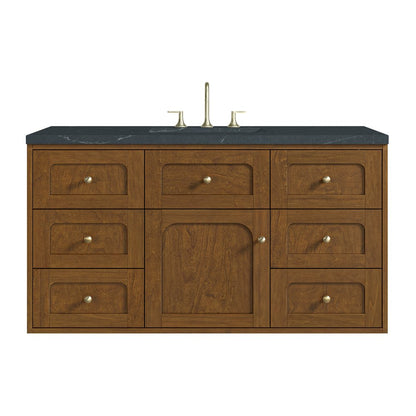 James Martin - Laurent 48" Single Vanity, Honey Oak w/ 3 CM Charcoal Soapstone Silestone Top - 545-V48-HNO-3CSP view 2