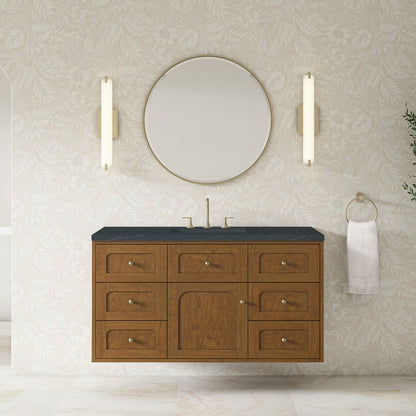 James Martin - Laurent 48" Single Vanity, Honey Oak w/ 3 CM Charcoal Soapstone Silestone Top - 545-V48-HNO-3CSP view 6