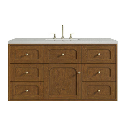 James Martin - Laurent 48" Single Vanity, Honey Oak w/ 3 CM Lime Delight Silestone Top - 545-V48-HNO-3LDL view 2