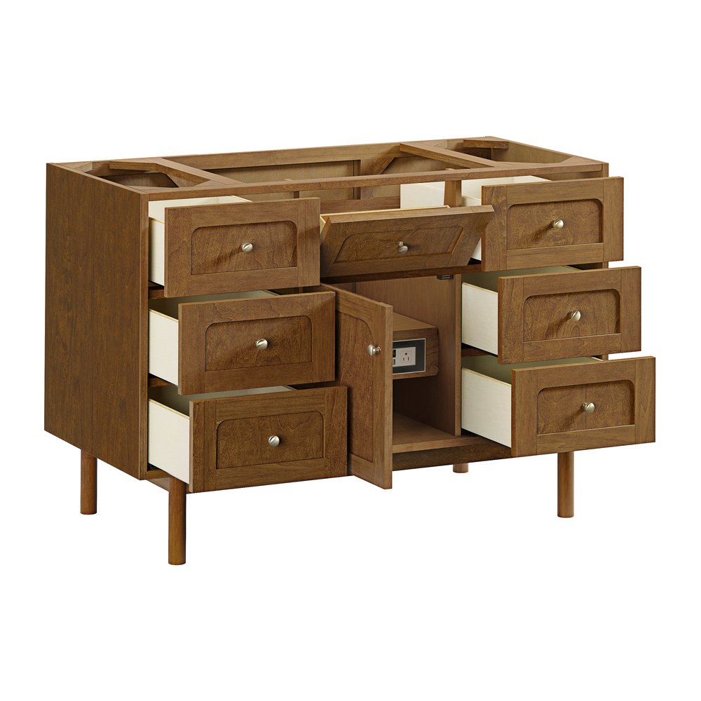 James Martin - Laurent 48" Single Vanity, Honey Oak w/ 3 CM Lime Delight Silestone Top - 545-V48-HNO-3LDL view 12