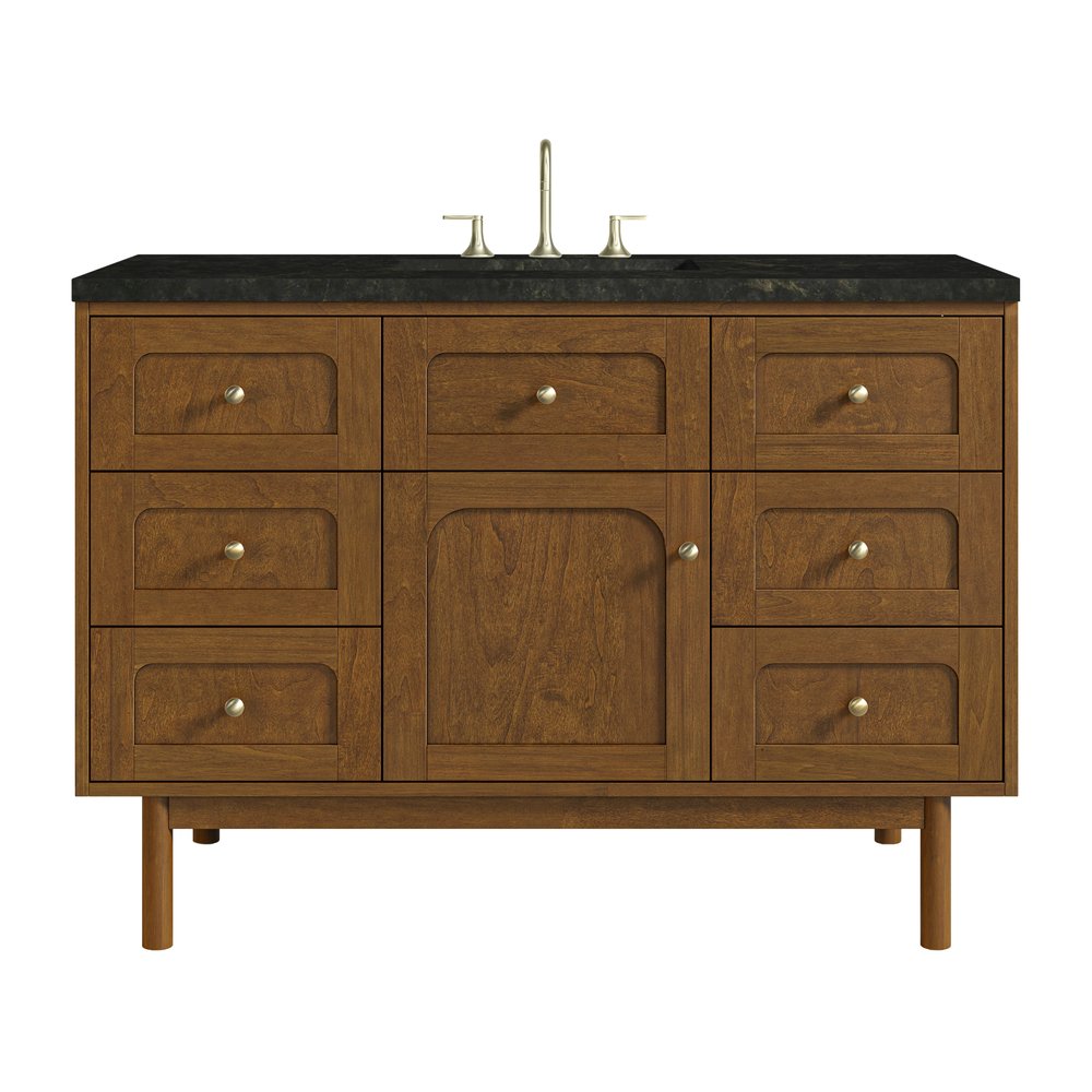 James Martin - Laurent 48" Single Vanity, Honey Oak w/ 3 CM Phantome Eclos Top - 545-V48-HNO-3PHT view 1