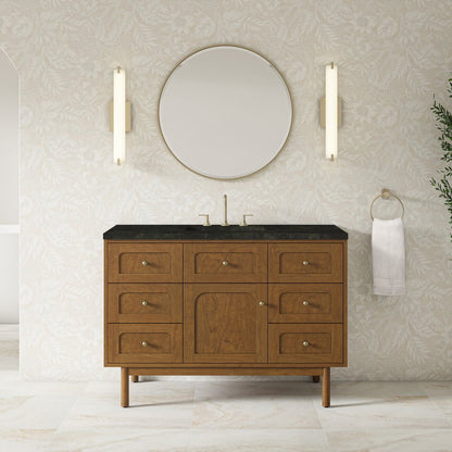 James Martin - Laurent 48" Single Vanity, Honey Oak w/ 3 CM Phantome Eclos Top - 545-V48-HNO-3PHT view 5