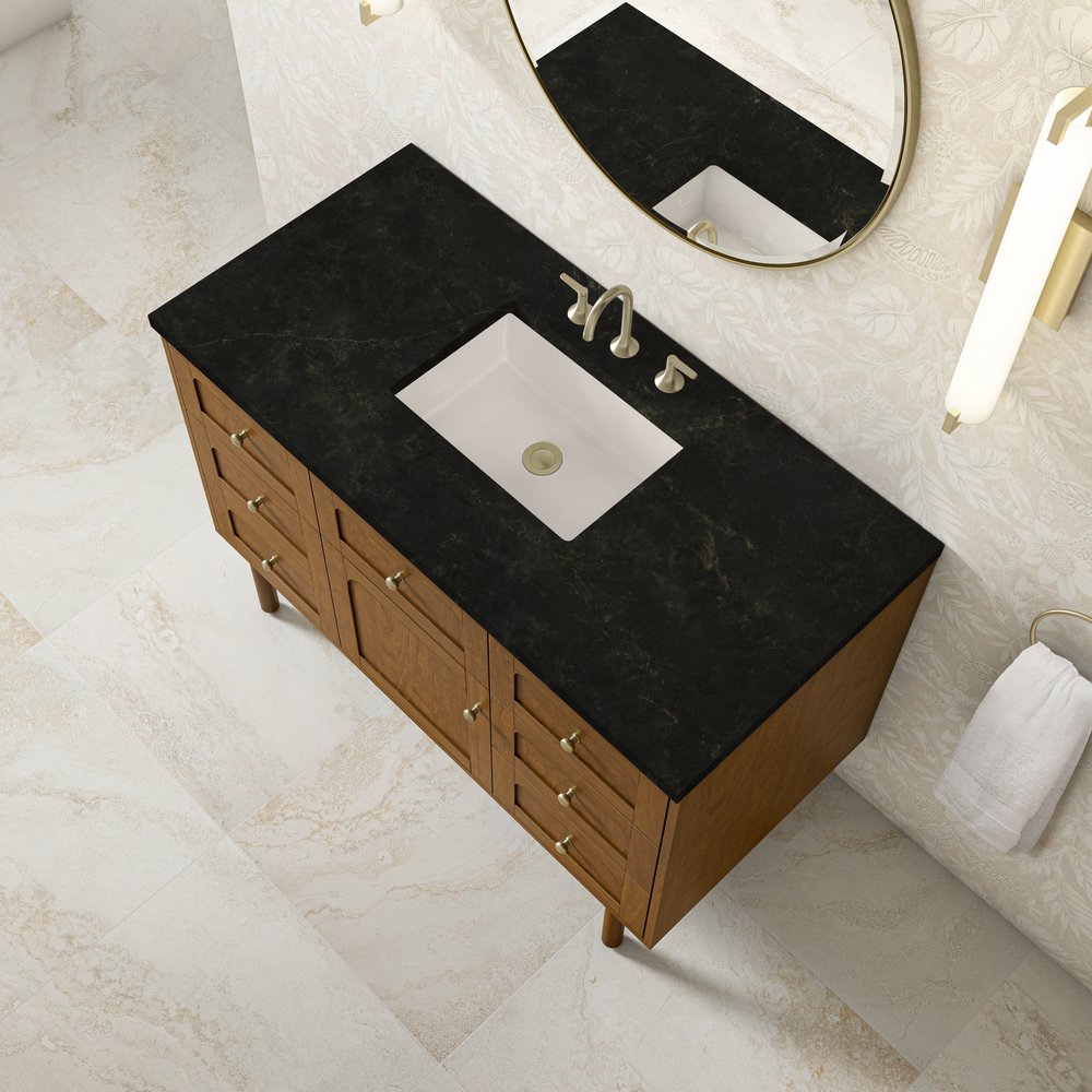 James Martin - Laurent 48" Single Vanity, Honey Oak w/ 3 CM Phantome Eclos Top - 545-V48-HNO-3PHT view 11