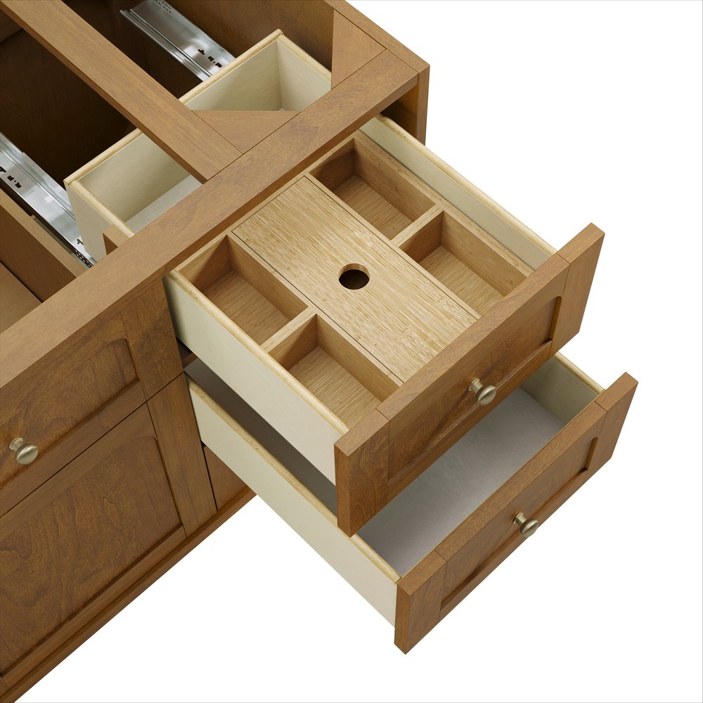 James Martin - Laurent 48" Single Vanity, Honey Oak w/ 3 CM Phantome Eclos Top - 545-V48-HNO-3PHT view 20