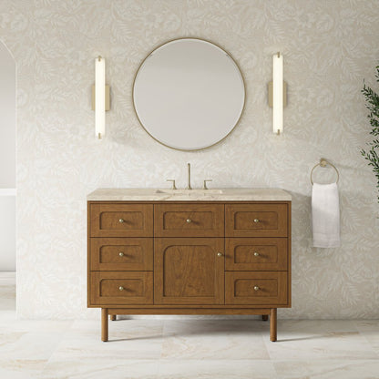 James Martin - Laurent 48" Single Vanity, Honey Oak w/ 3 CM Tajnar Eclos Top - 545-V48-HNO-3TJR view 5